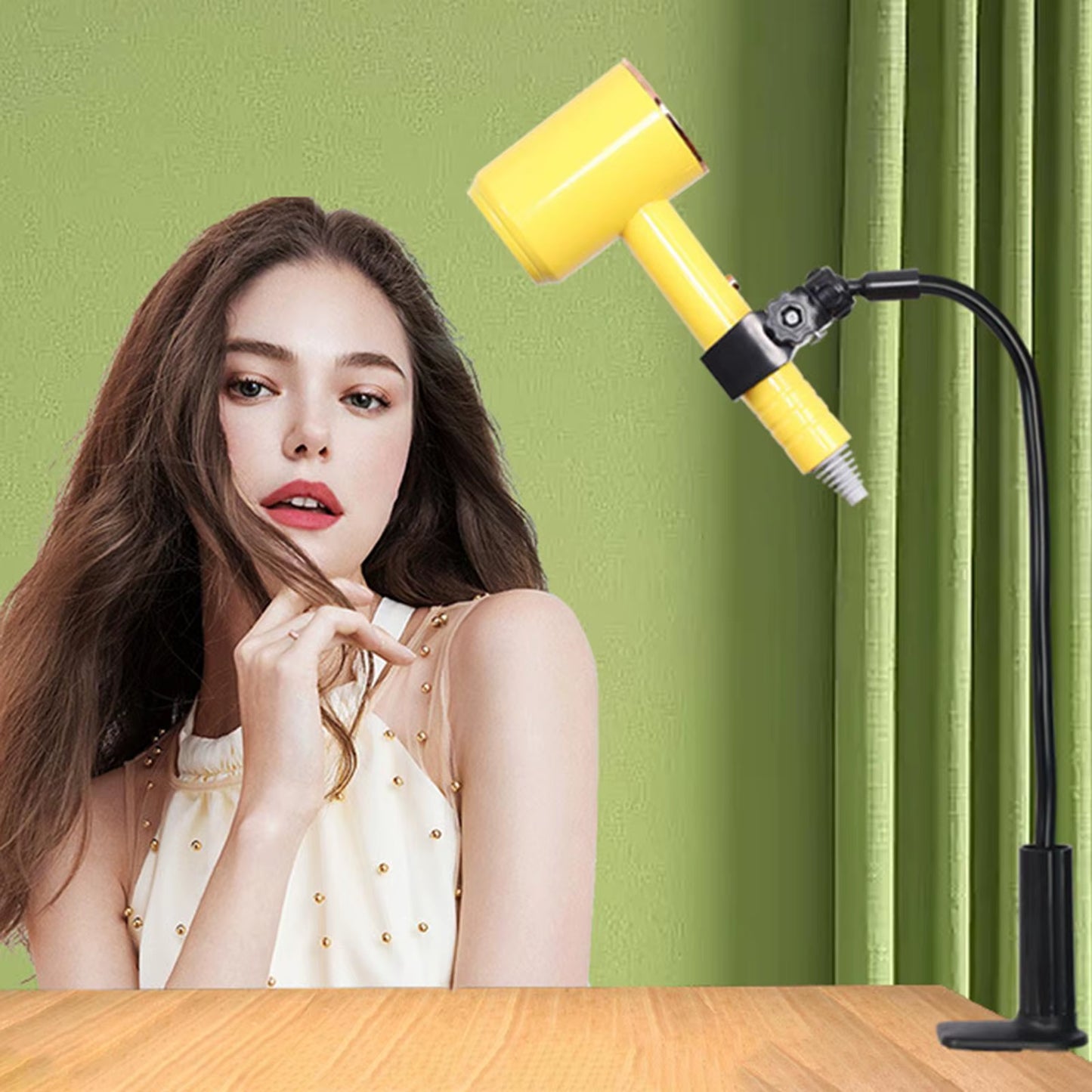 Pet Hair Dryer Holder Bracket with Adjustable Clamp Drying Hair Dryer Rack for Dog Cat Grooming Most Hair Dryers Groomers Tools