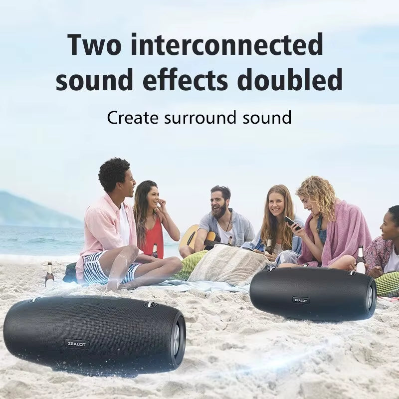 -S67 60W Portable Bluetooth Speaker Outdoor Party Speaker Big Loud Speaker Excellent Bass Performace 3D Speaker