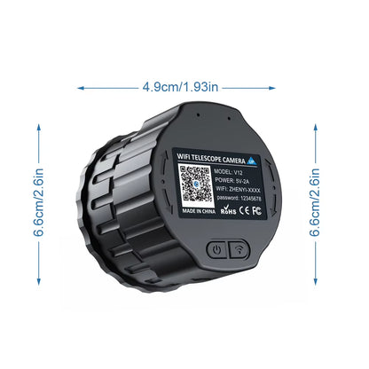 2K 4 Million High-Definition Wifi Telescope Eyepiece Camera Fits 25Mm-50Mm Optical Telescopes and Microscopes for Bird Watching