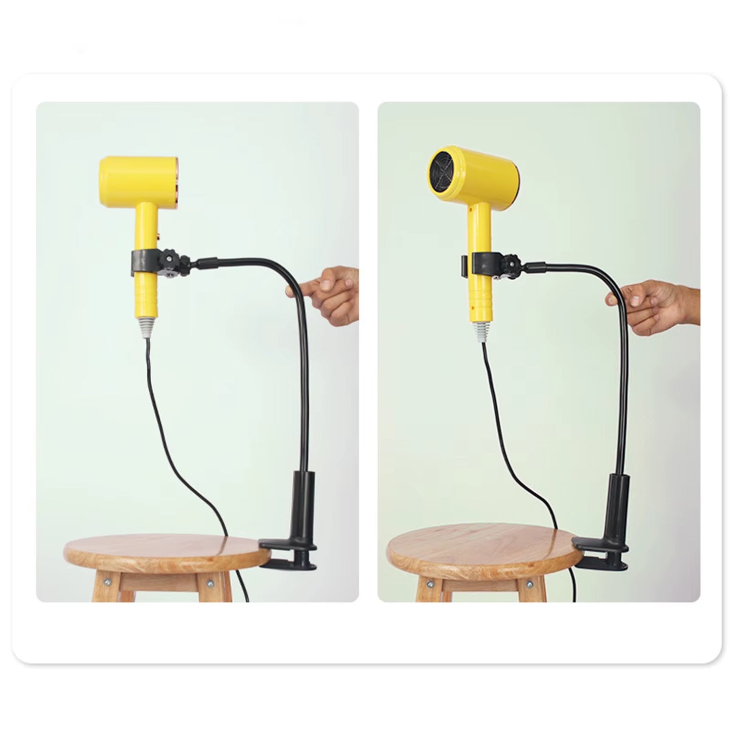 Pet Hair Dryer Holder Bracket with Adjustable Clamp Drying Hair Dryer Rack for Dog Cat Grooming Most Hair Dryers Groomers Tools