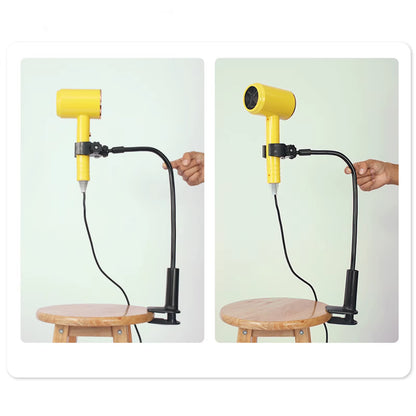 Pet Hair Dryer Holder Bracket with Adjustable Clamp Drying Hair Dryer Rack for Dog Cat Grooming Most Hair Dryers Groomers Tools