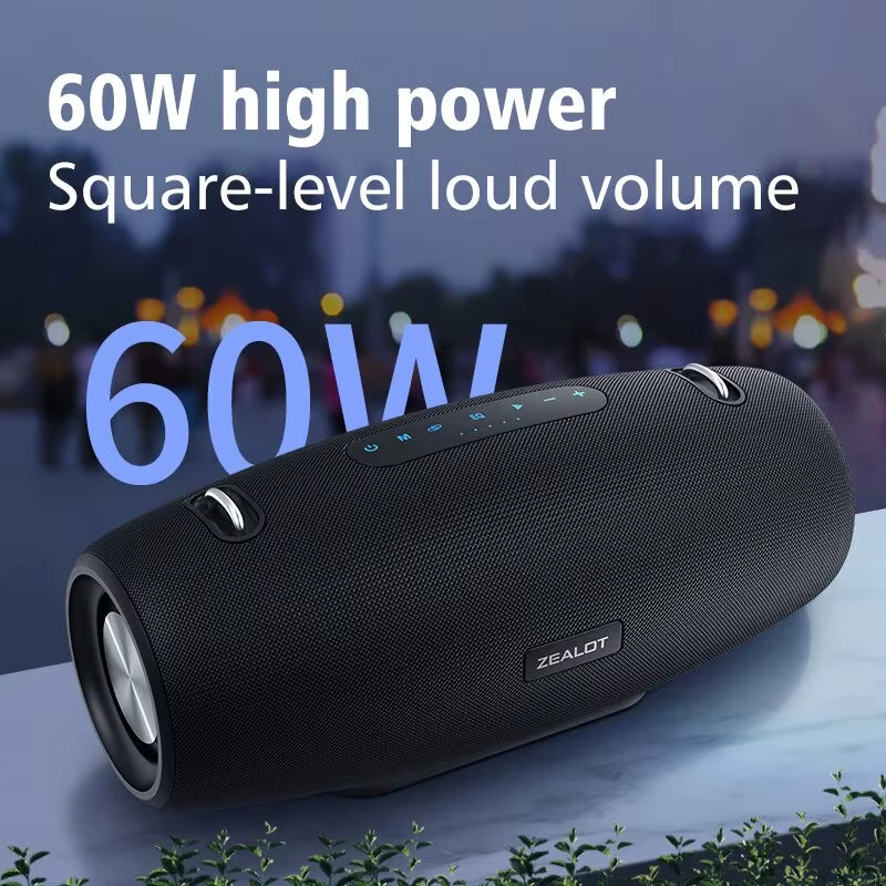 -S67 60W Portable Bluetooth Speaker Outdoor Party Speaker Big Loud Speaker Excellent Bass Performace 3D Speaker
