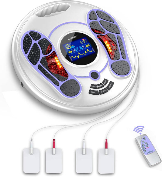 EMS & TENS Foot Stimulator Massager-Fsa or HSA Eligible-Electric Foot Stimulator with Remote Control Improves Circulation, Feet Legs Nerve Muscle Stimulator Relieves Body Pains, Neuropathy