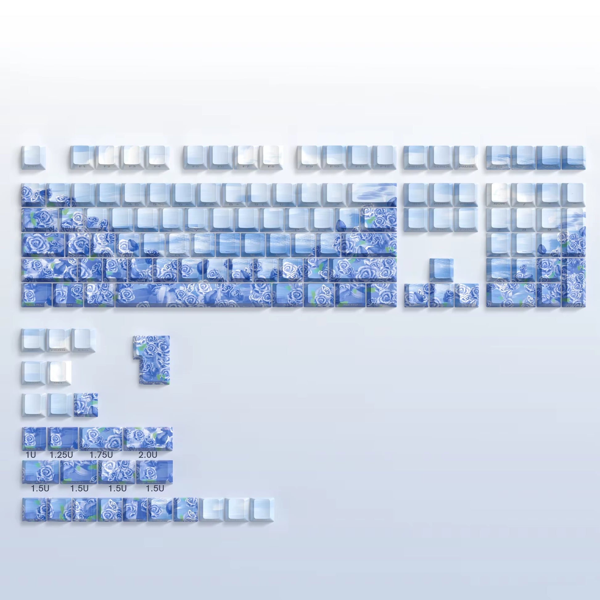 130 Keys Pink Cat Shine through Keycaps Dye Sub Side Print PBT Keycaps Cherry Profile for Cherry Gateron MX Switches Keyboard