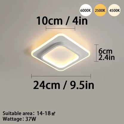 1 PC Modern LED Ceiling Light Tri-Color Dimming AC220V Surface Mount Suitable for Bedroom Hallway Living Room Pendant Light