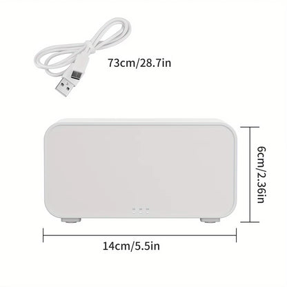 New Mini Desktop Simulation Flame Humidifier 7-Color Night Lights Can Add Essential Oil Timing Setting USB Diffuser Aromatherapy