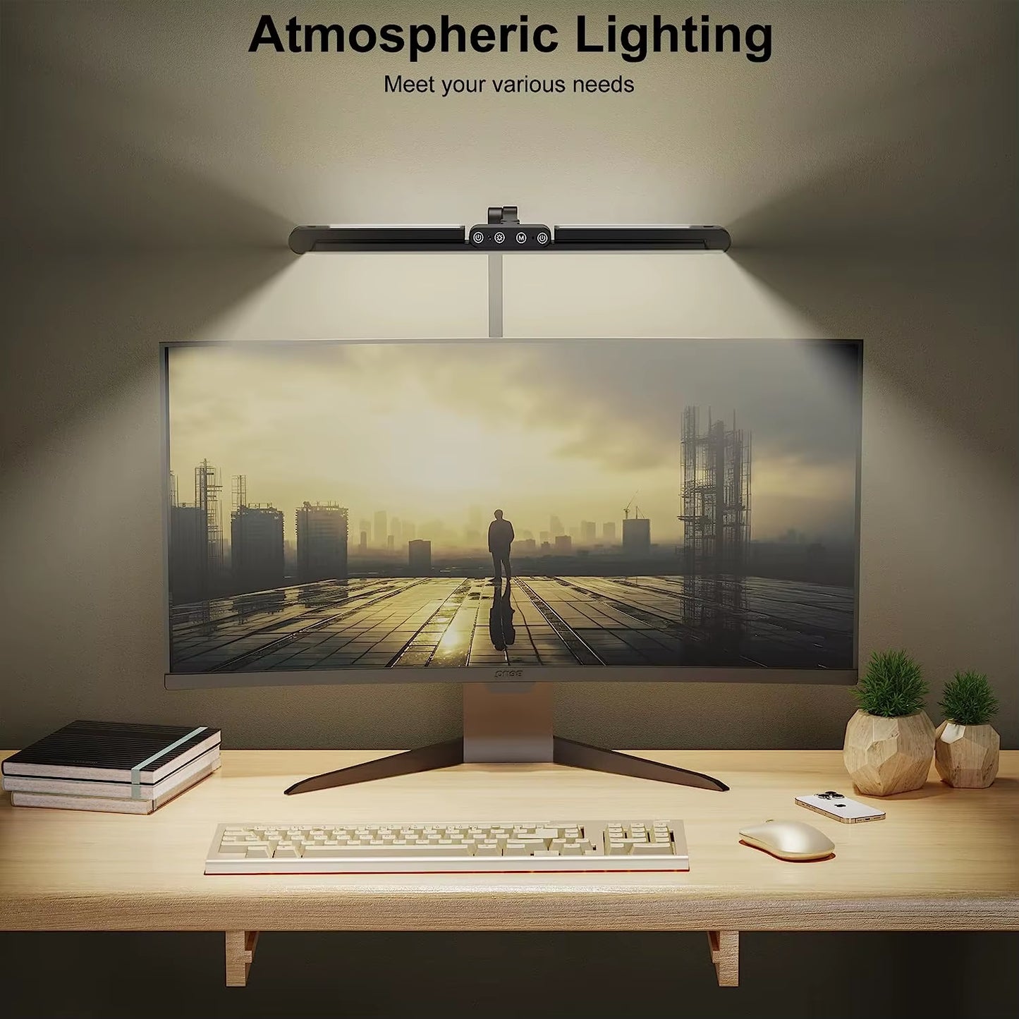 LED Desk Lamp Table Lamp Dimmable, 24W 1380 Lm Table Lamp,5 Colors and 5 Brightness Levels Daylight Lamp Desk Lamp Eye-Friendly