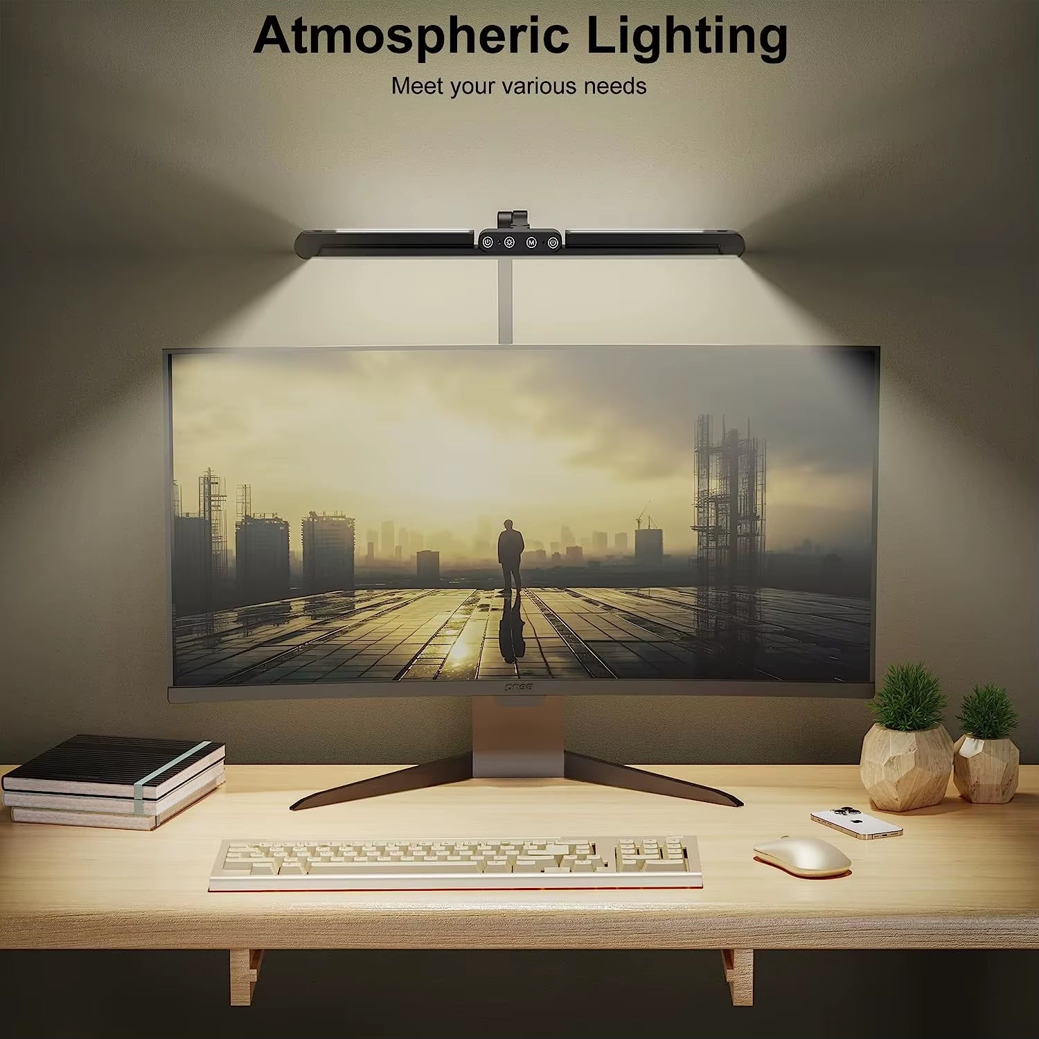 LED Desk Lamp Table Lamp Dimmable, 24W 1380 Lm Table Lamp,5 Colors and 5 Brightness Levels Daylight Lamp Desk Lamp Eye-Friendly