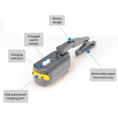 Rechargeable Motorcycle Helmet Electric Wiper Universal Wiper Waterproof Helmet Visor Windshield Most C4S2